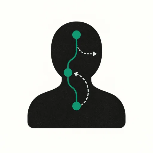 Illustrated proxy for Bam Altman: an anonymous silhouette with branching paths